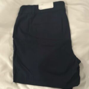 Loft flat front navy 6” shorts
